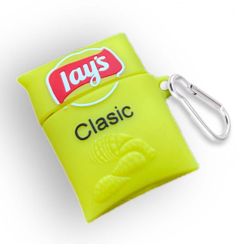 Чехол для AirPods 1/2 "Lays Yellow" 
